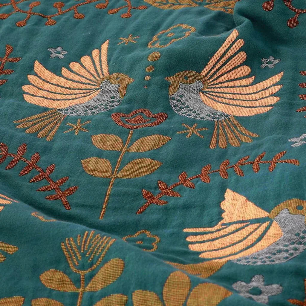 Scandinavian Bird Blanket - CozyNest Designs