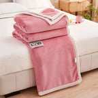 Cozy Pink Flannel Fleece Blanket - LuxeNest