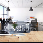 Smart Alarm Clock - Luminex with 180° Projector & USB Charger