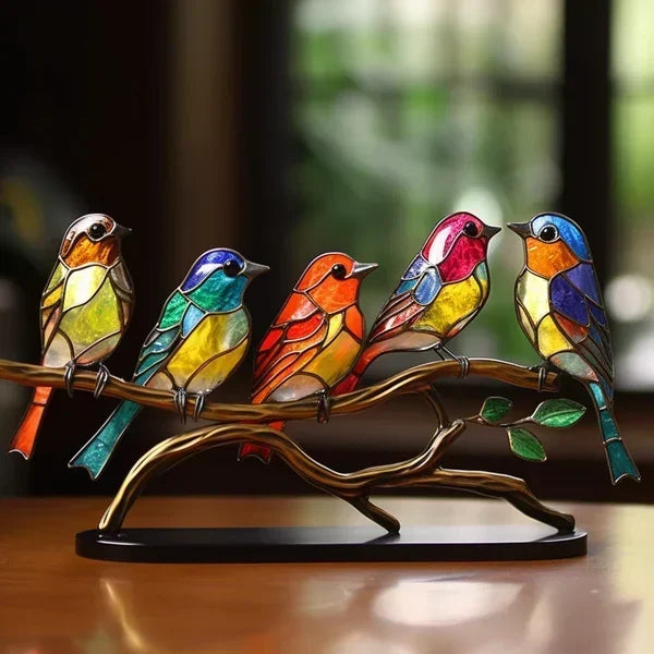 Stained Glass Bird Figurines - Artisano Creations