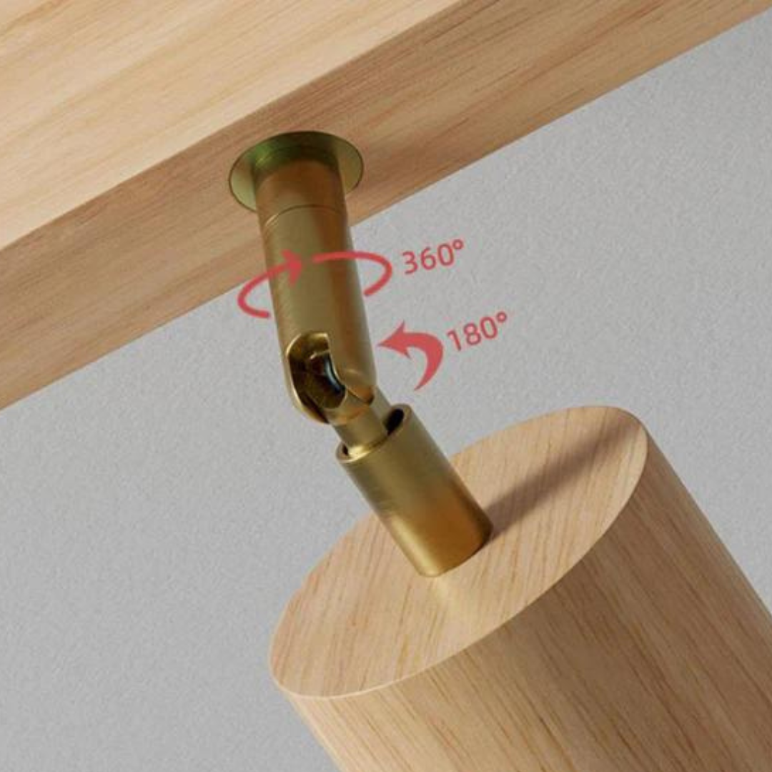 Wooden Adjustable Ceiling Spotlight - LuxeBeam