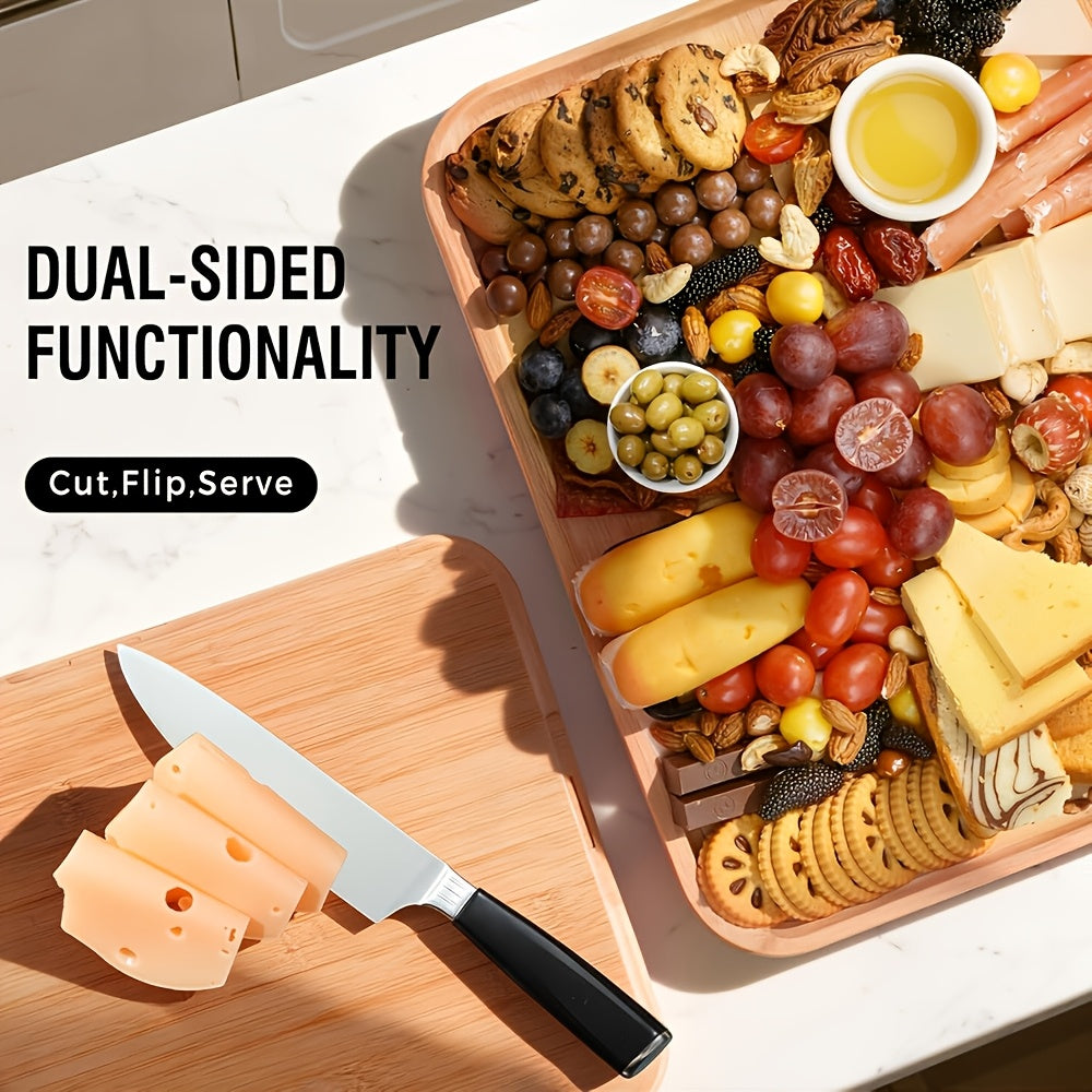Bamboo Charcuterie Tray with Locking Lid - LuxeServe