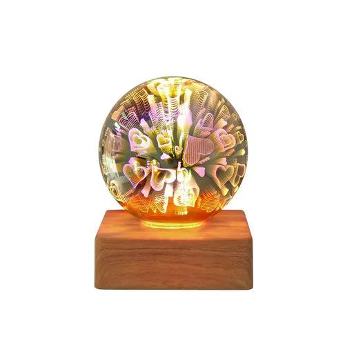 3D Firework Crystal Ball Lamp - LuminaraGlow