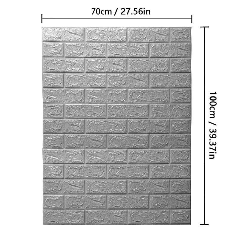 Brick Pattern 3D Foam Wallpaper - LuxeWall Designs