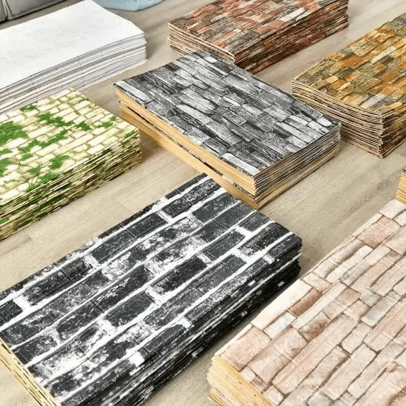 Brick Pattern 3D Foam Wallpaper - LuxeWall Designs