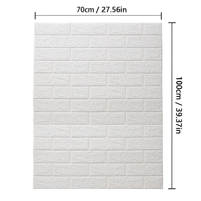 Brick Pattern 3D Foam Wallpaper - LuxeWall Designs
