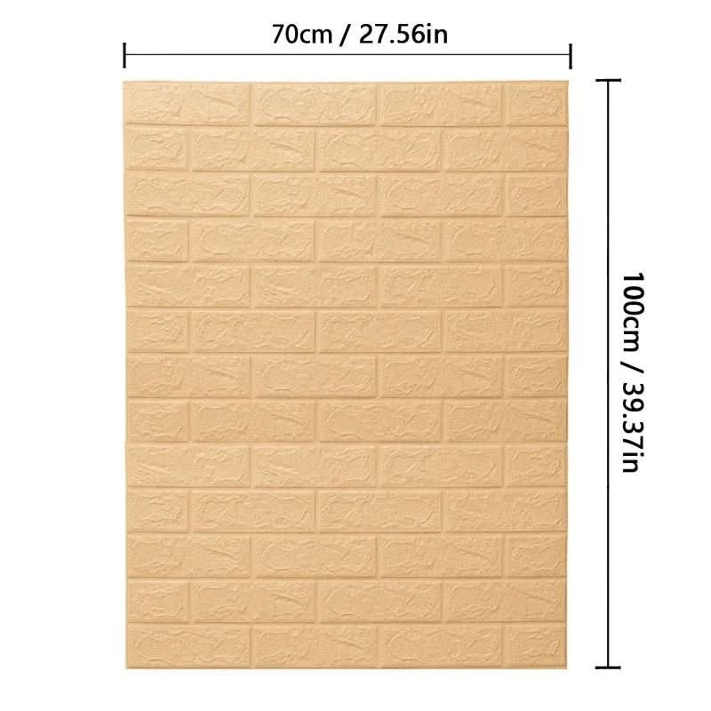 Brick Pattern 3D Foam Wallpaper - LuxeWall Designs
