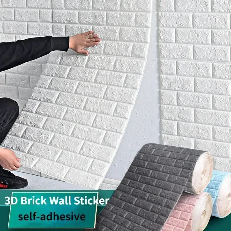 Brick Pattern 3D Foam Wallpaper - LuxeWall Designs