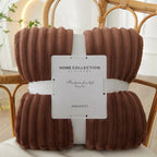 Cozy Striped Fleece Blanket – LuxeNest