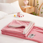 Cozy Pink Flannel Fleece Blanket - LuxeNest