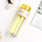 Double-Walled Glass Water Bottle with Infuser - AquaPure