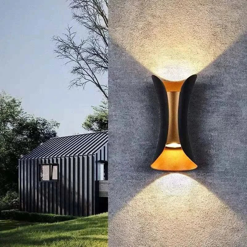 Curved LED Outdoor Wall Light - Lumina Luxe