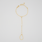 Crystal-Embellished Adjustable Ring Bracelet - Luminara