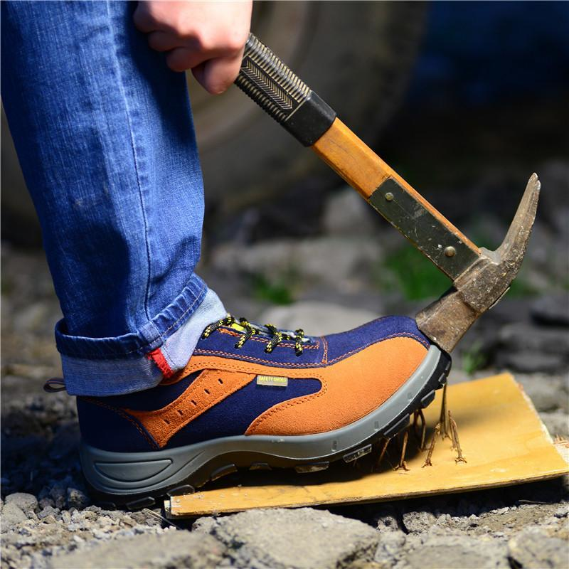Steel Toe Work Shoes with Anti-Skid Grip - ForgePro