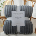 Cozy Striped Fleece Blanket – LuxeNest