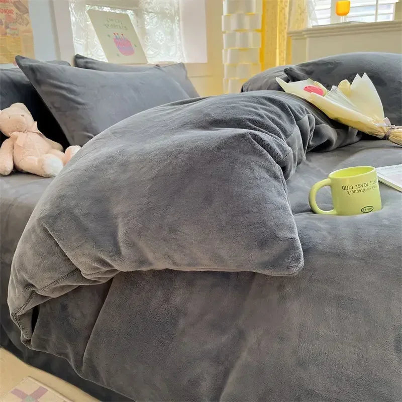 Cozy Flannel Fleece Duvet Cover - LuxeNest