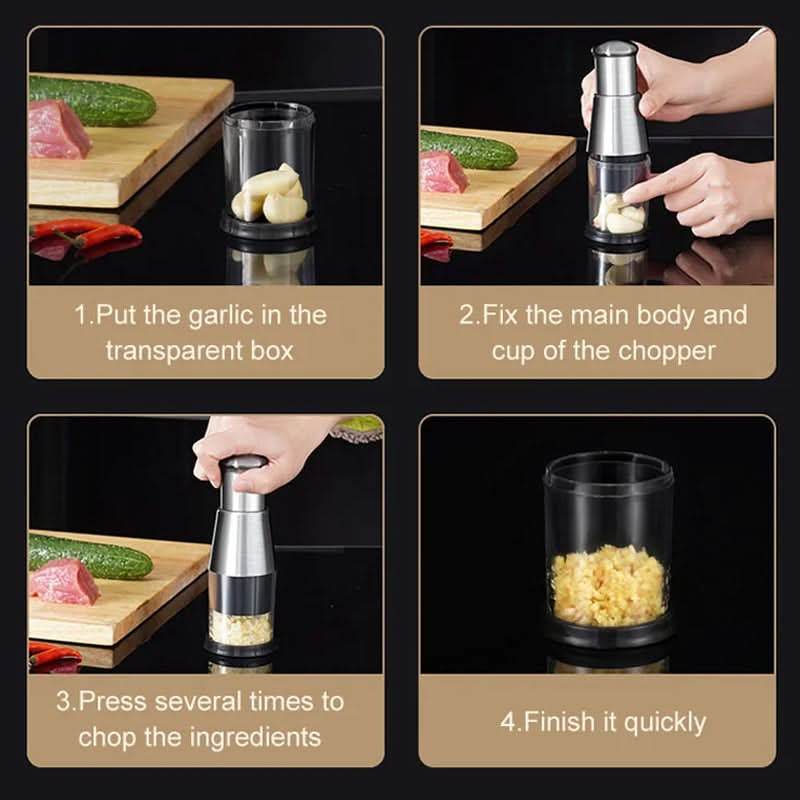 Garlic Press - Culinary Elite Stainless Steel Tool