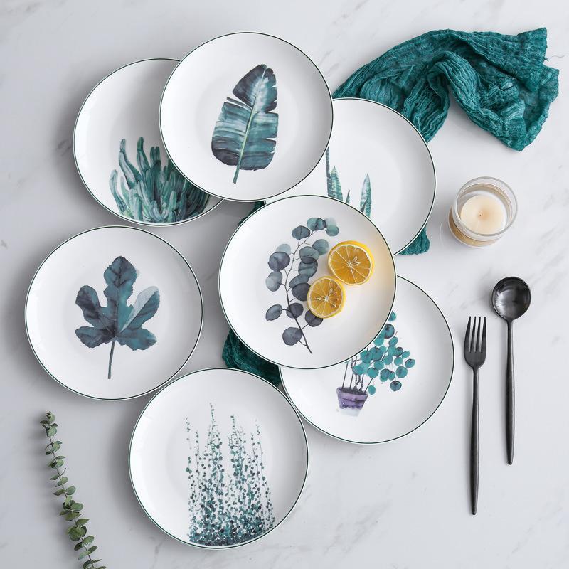 Eco-Friendly Green Leaf Plate Set - Verdant Living