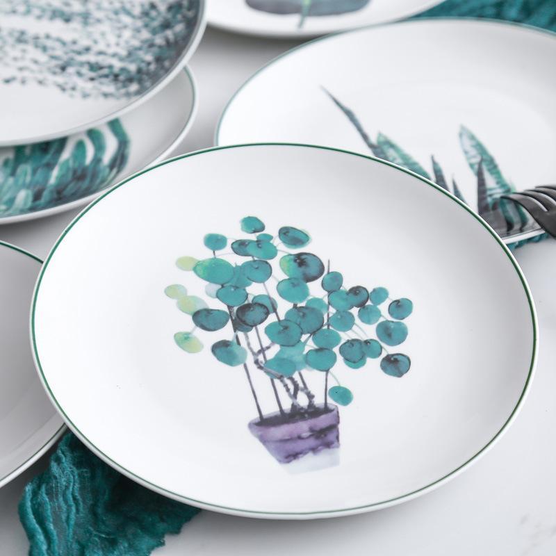 Eco-Friendly Green Leaf Plate Set - Verdant Living