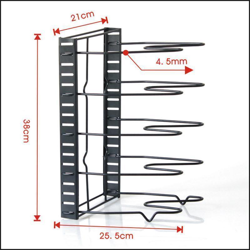 Adjustable Pan Rack Organizer - CulinaryCrafts