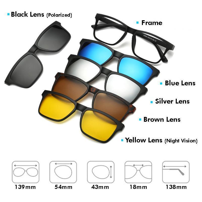 Swappable Sunglasses with Interchangeable Lenses - LuxeVision