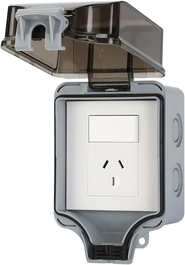 Waterproof Outdoor Wall Socket with Lockable Cover - PowerSafe