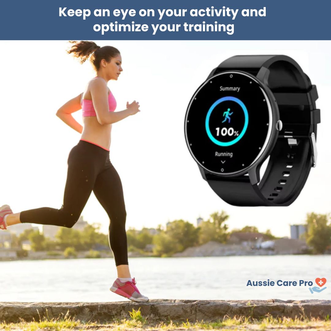 HealthTrack Pro Smart Watch - Blood Pressure & Heart Rate Monitor