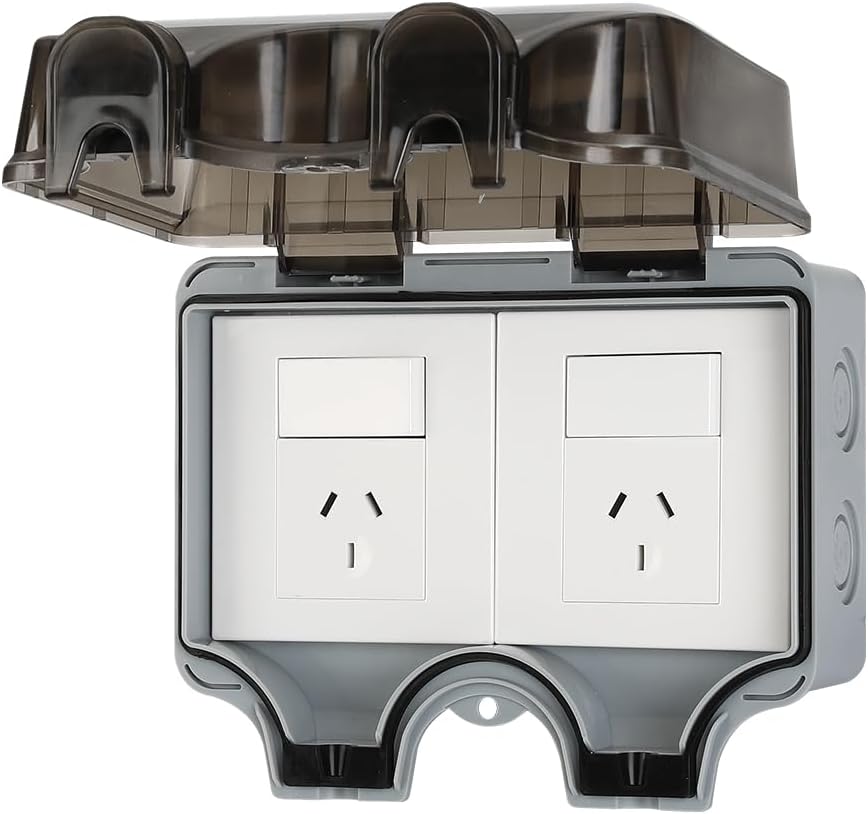 Waterproof Outdoor Wall Socket with Lockable Cover - PowerSafe