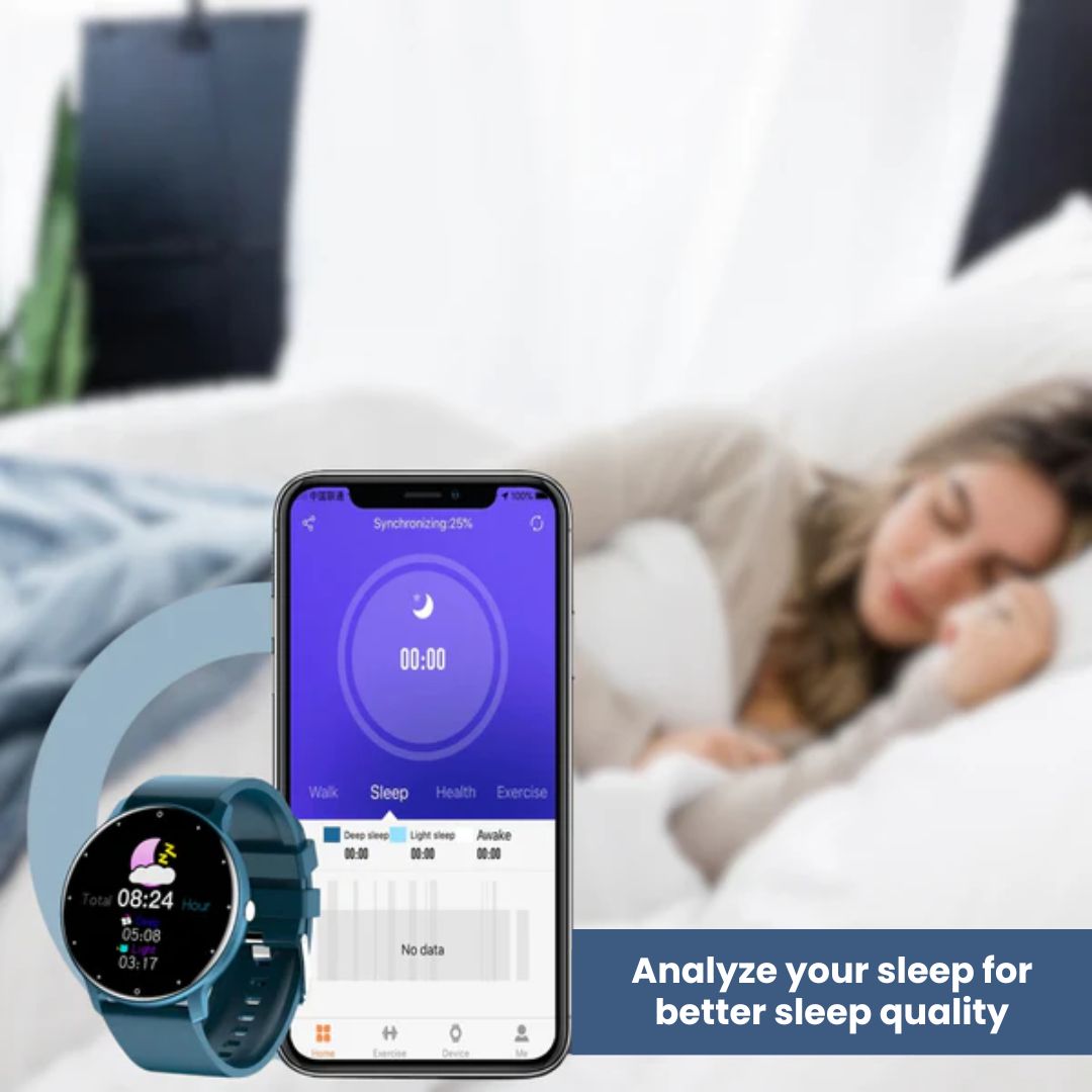 HealthTrack Pro Smart Watch - Blood Pressure & Heart Rate Monitor