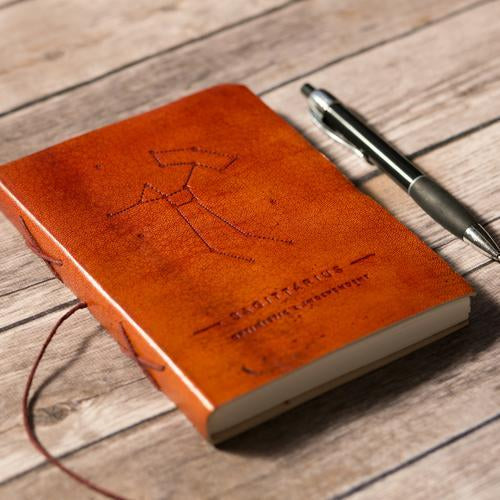 Sagittarius Zodiac Leather Journal - Celestial Craft Co.