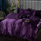 Silk Satin Bedding Set - LuxeDreams