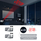 Smart Alarm Clock - Luminex with 180° Projector & USB Charger