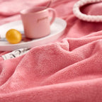 Cozy Pink Flannel Fleece Blanket - LuxeNest