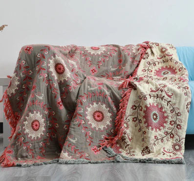 Scandinavian Bird Blanket - CozyNest Designs