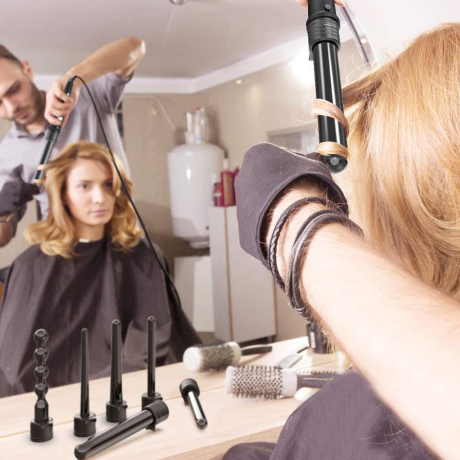 Curling Wand Set - LuxeWave 6-in-1 Styling Tools
