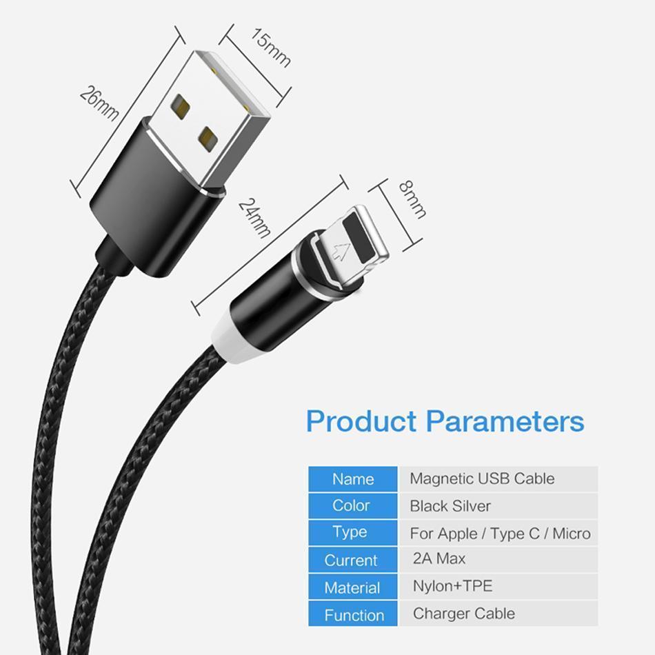 Magnetic USB Cable - LuxeConnect with Fast Charging Feature