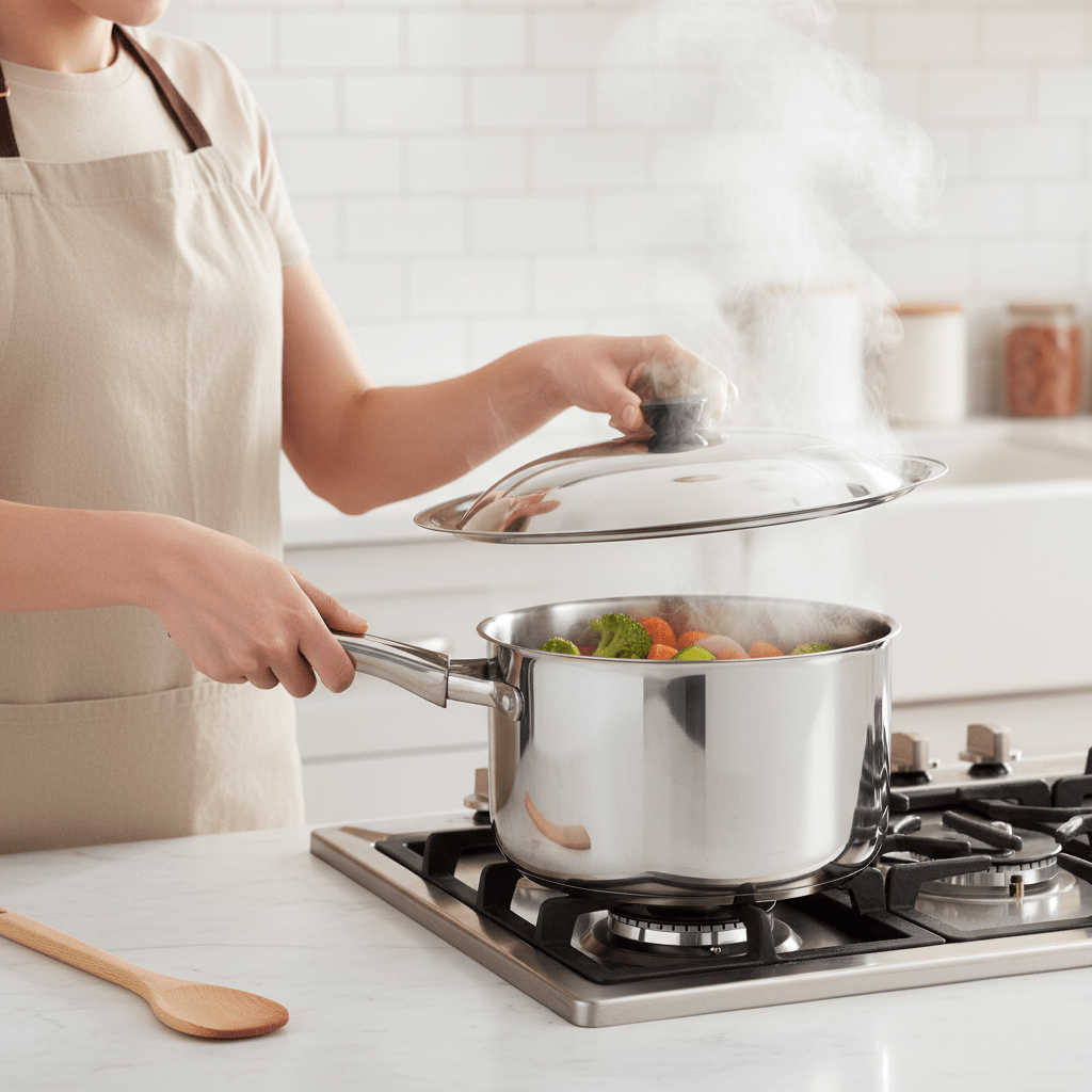 CookShield Lid - Versatile Stainless Steel Kitchen Essential