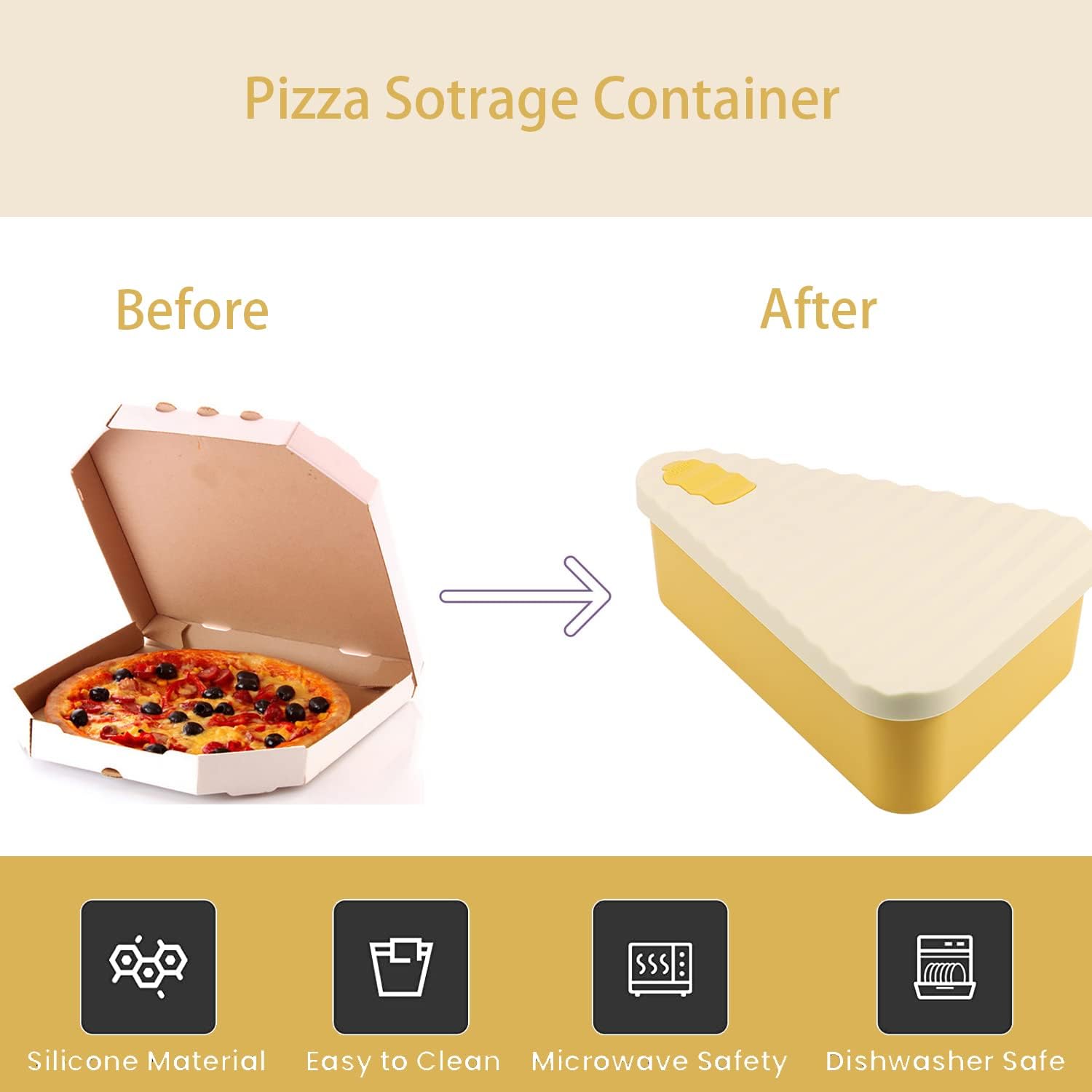 SliceSafe Pizza Storage Container - FreshGuard