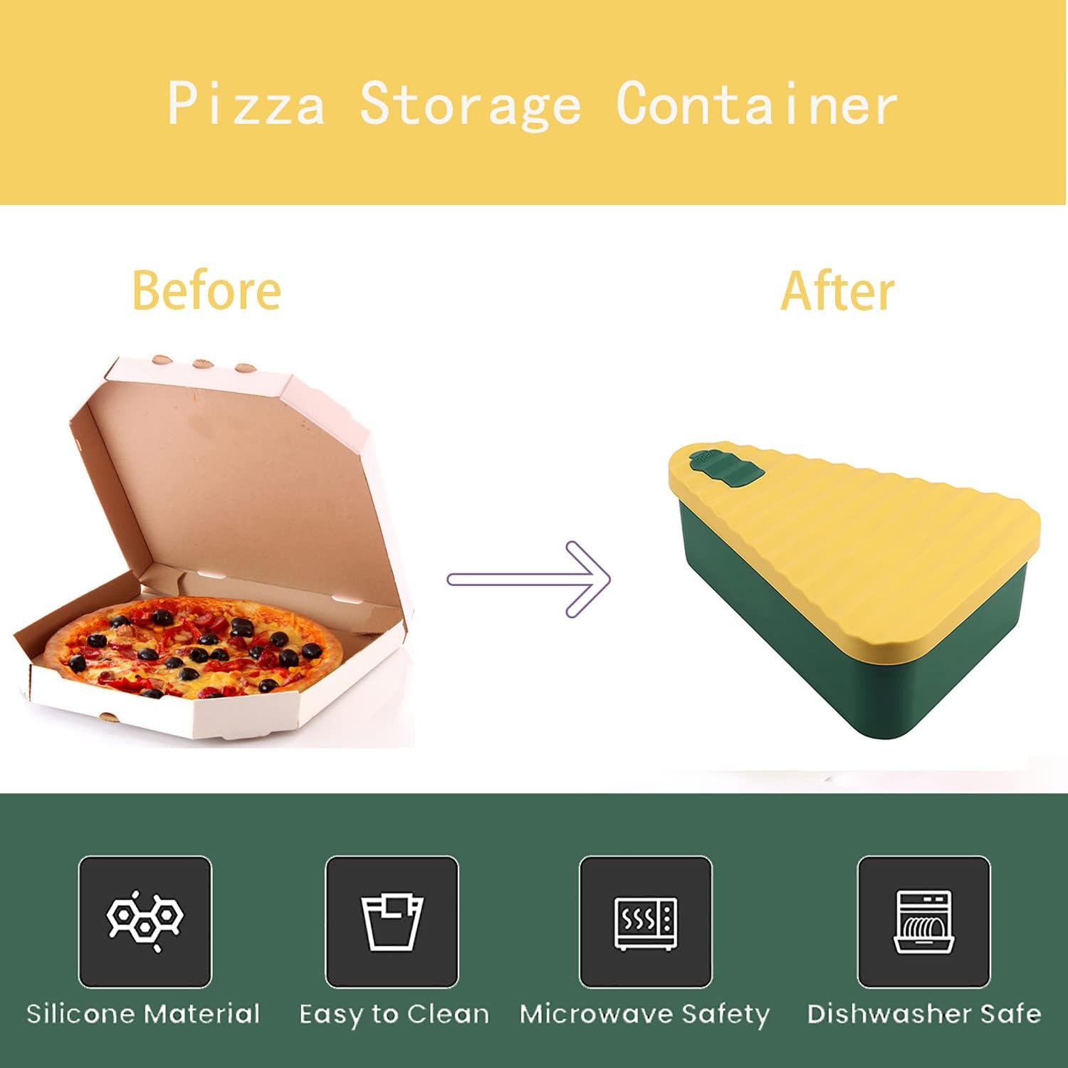 SliceSafe Pizza Storage Container - FreshGuard