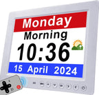 Digital Day Clock with 19 Reminders - LuminaTime