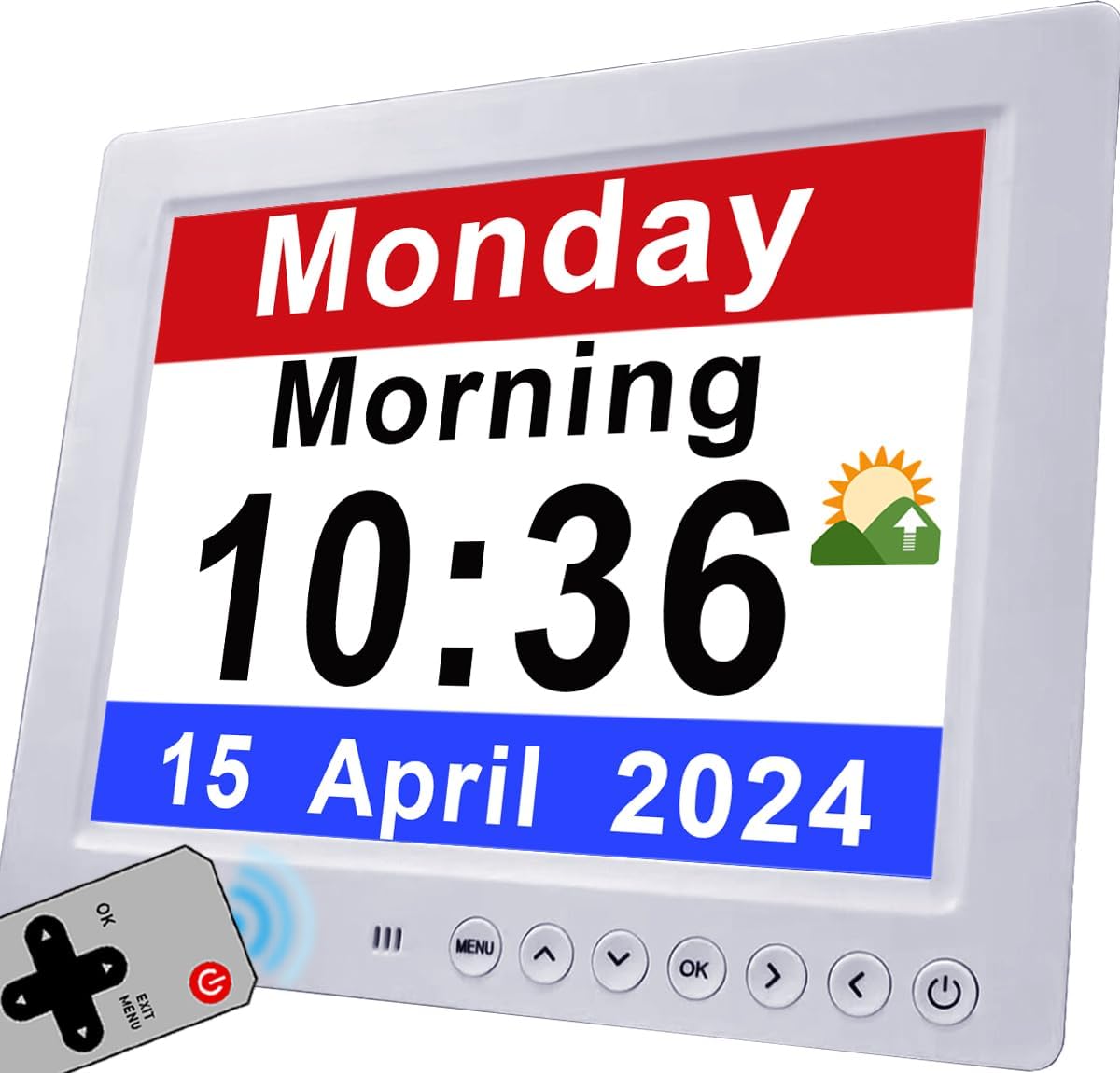 Digital Day Clock with 19 Reminders - LuminaTime