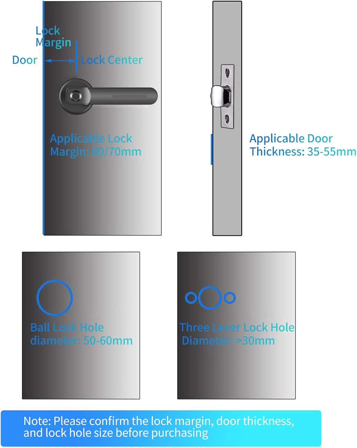 Smart Fingerprint Door Lock with Key Access - Luxora