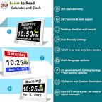 Digital Day Clock with 19 Reminders - LuminaTime