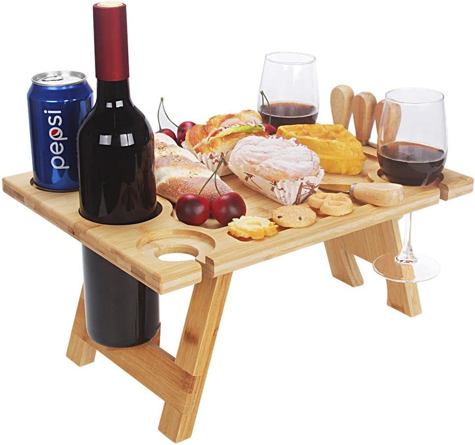 Wooden Wine Rack Table - Vintique Elegance