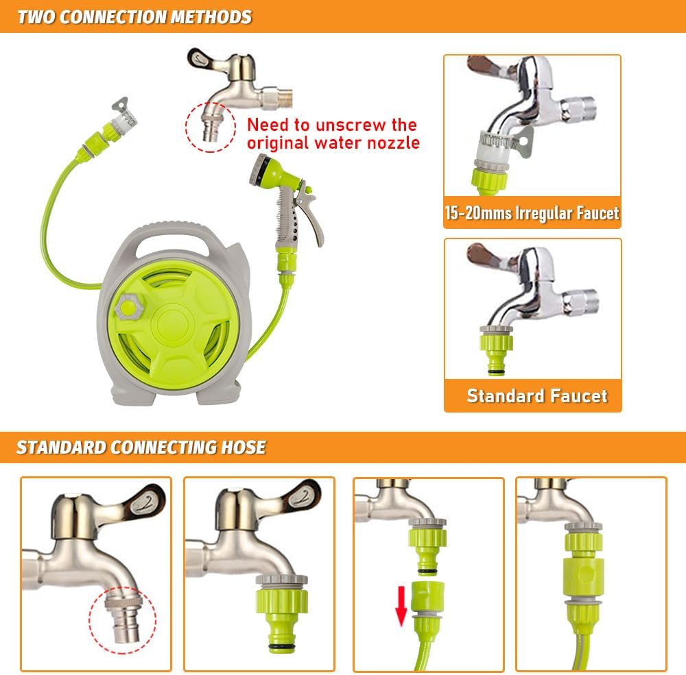 Garden Hose Reel Station with 15m Hose – Verdant Essentials