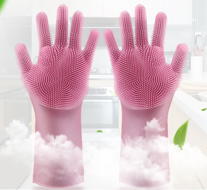 Silicone Scrubber Gloves - LuxeClean Essentials