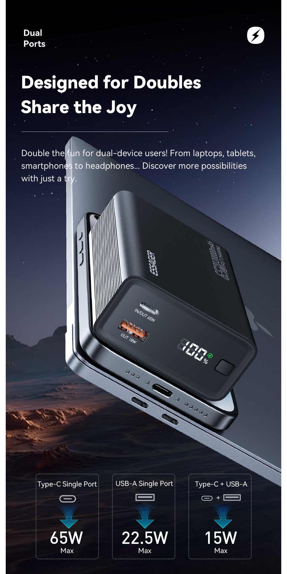 Power Bank 20000mAh - Voltara Charge