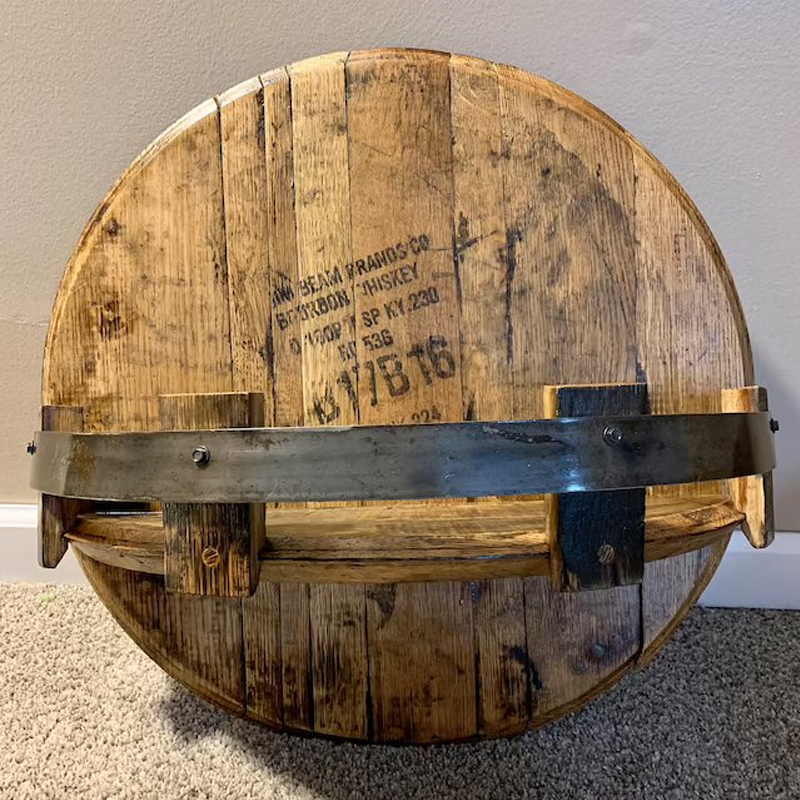 Bourbon Whiskey Barrel Shelf - Oak & Timber Co.