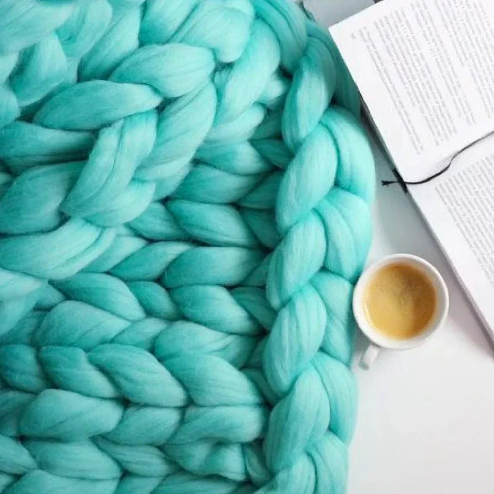 Chunky XL Wool Yarn for Cozy Blankets - LuxeFiber