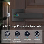 Smart Fingerprint Door Lock with Key Access - Luxora